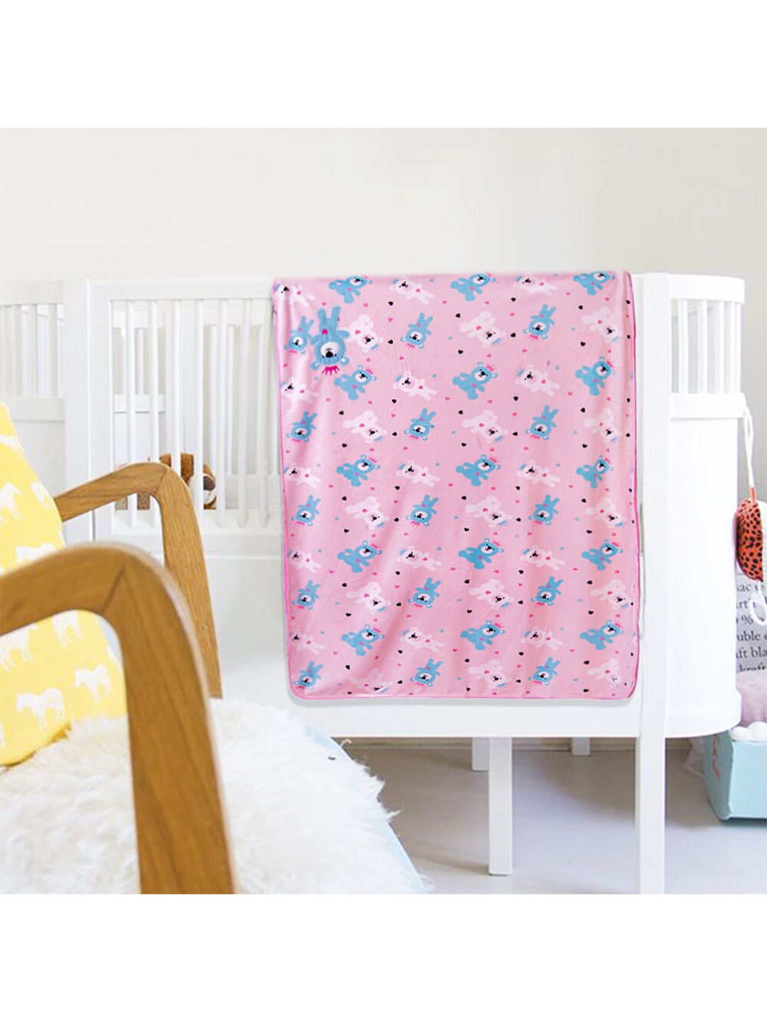 

Baby Moo Pink & Blue Heavy Winter 210 GSM Fur Single Bed Blanket