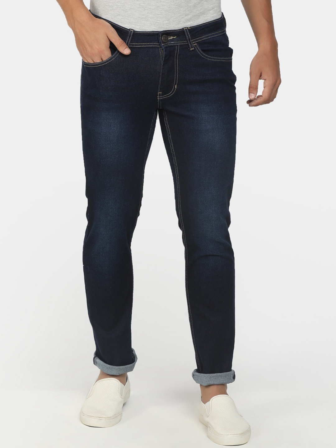 

Cherokee Men Blue Light Fade Stretchable Jeans