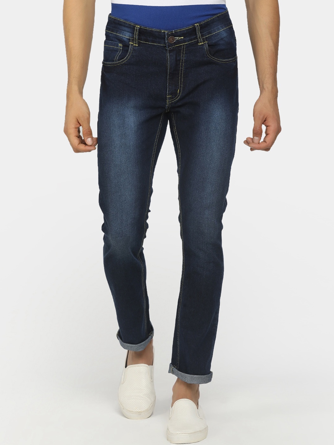 

V-Mart Men Blue Slim Fit Heavy Fade Stretchable Jeans