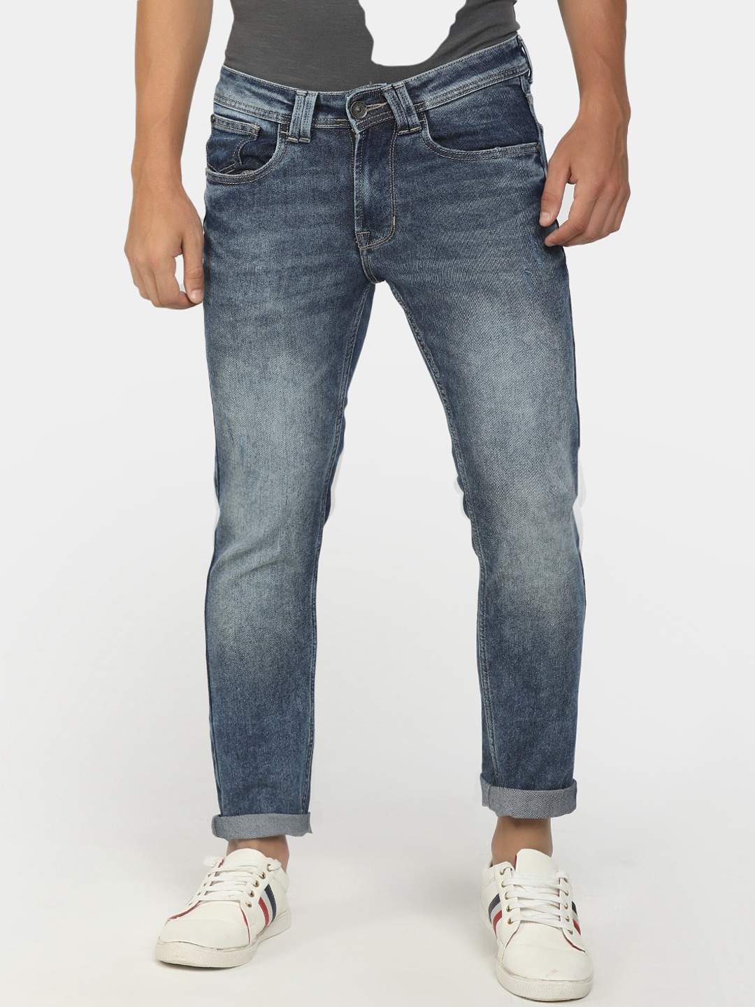 

Cherokee Men Blue Heavy Fade Stretchable Jeans