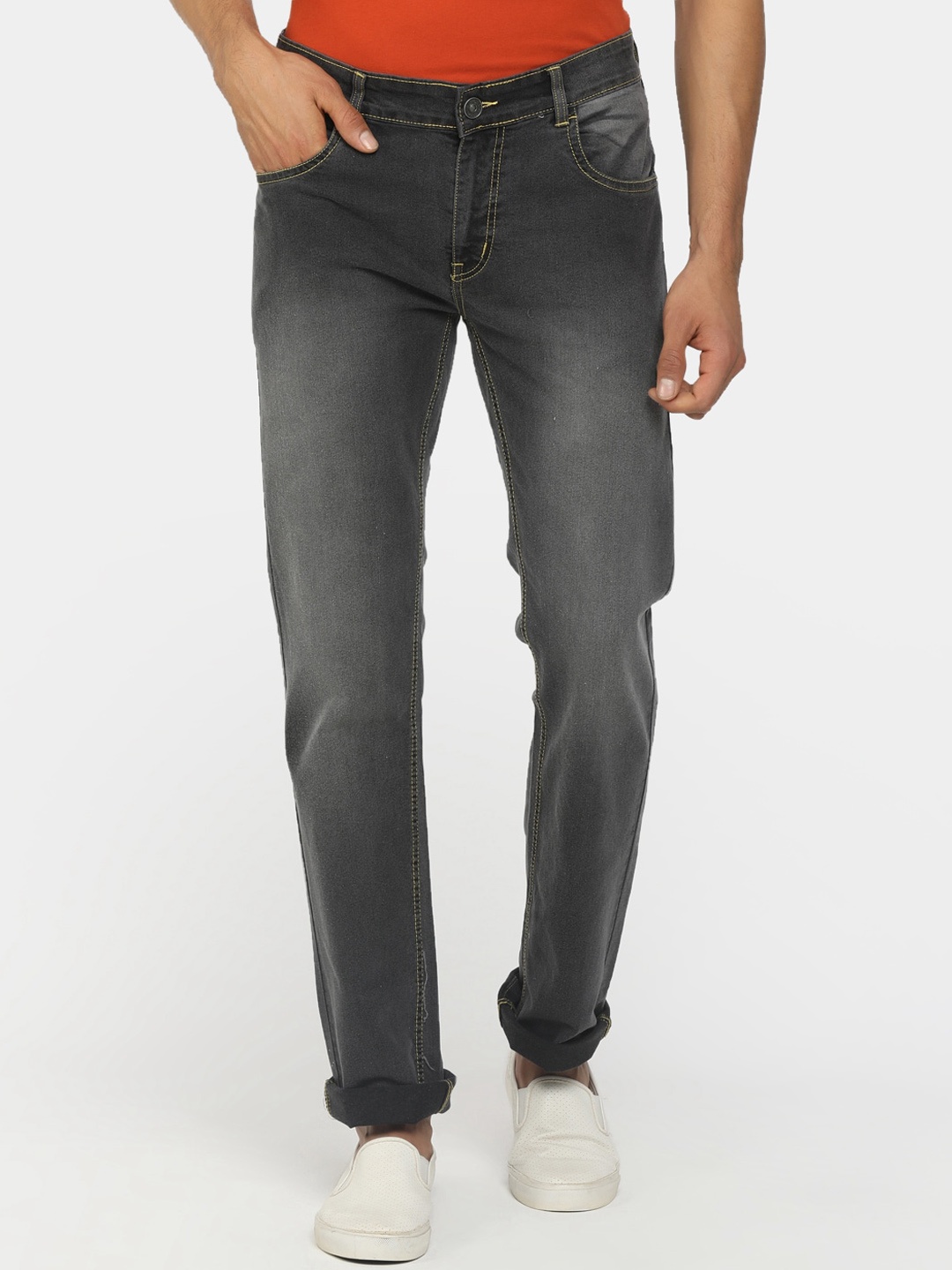 

V-Mart Men Black Slim Fit Light Fade Stretchable Jeans
