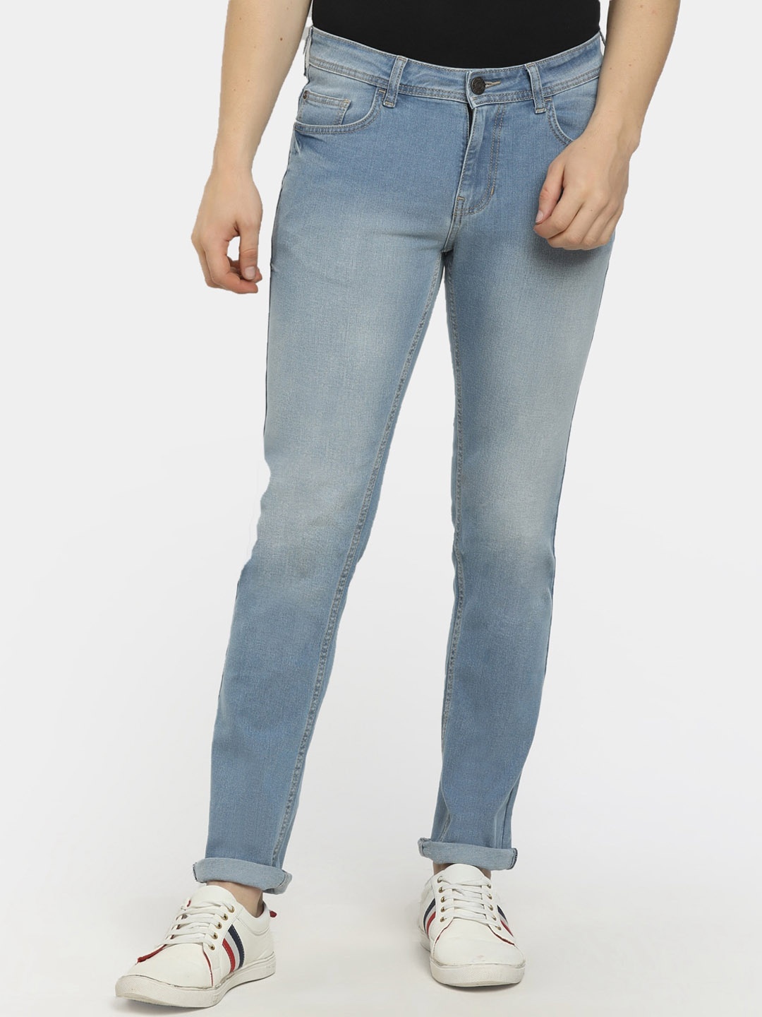 

Cherokee Men Blue Heavy Fade Stretchable Jeans