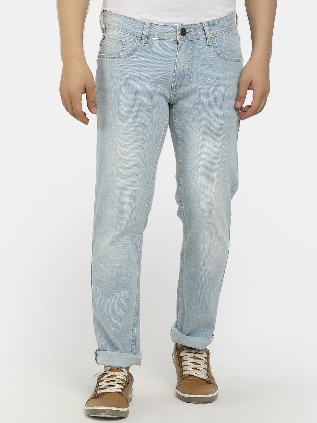 

Cherokee Men Blue Heavy Fade Stretchable Jeans