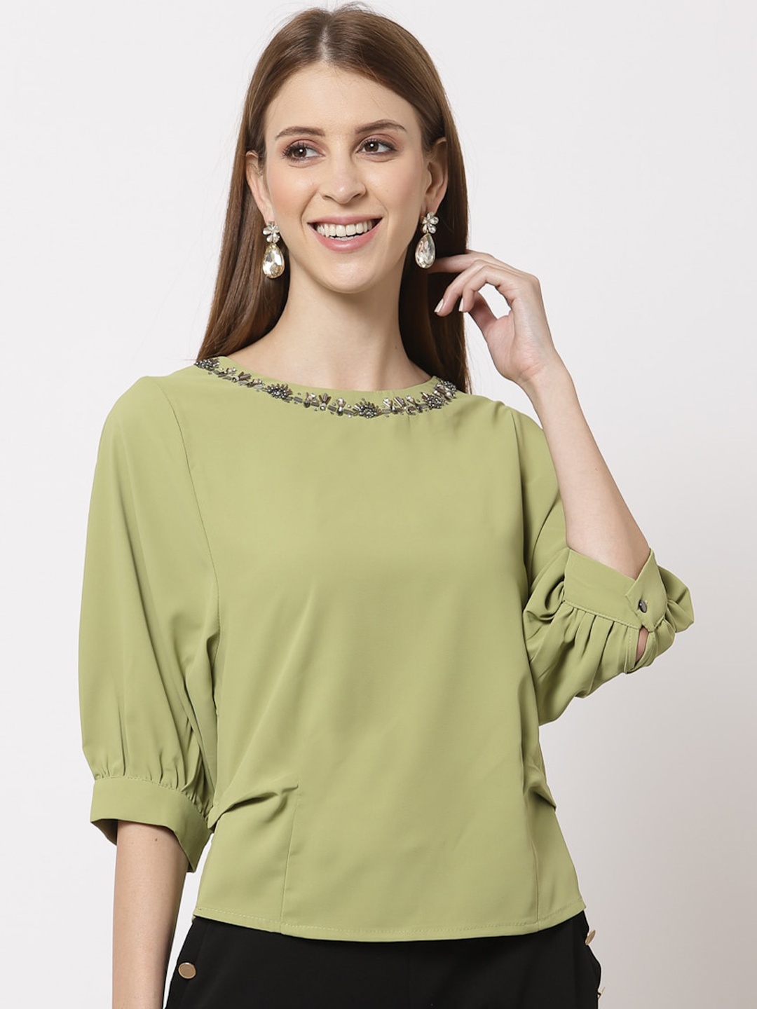 

Juelle Women Green Solid Top