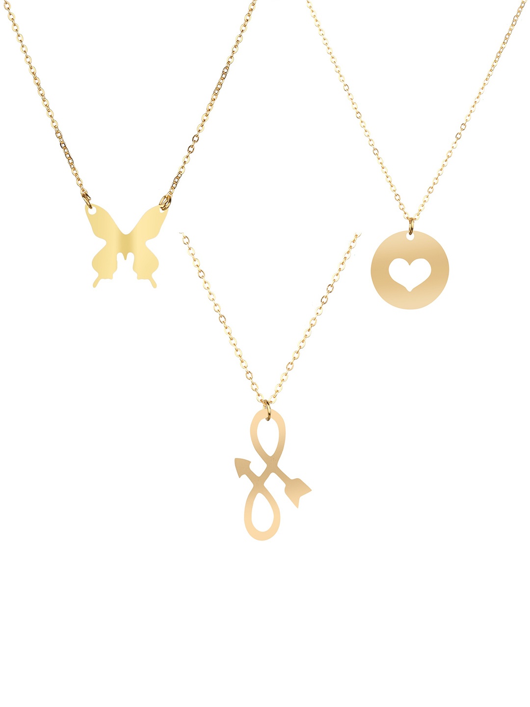 

Goldnera Set of 3 Gold-Toned Pendant Chain