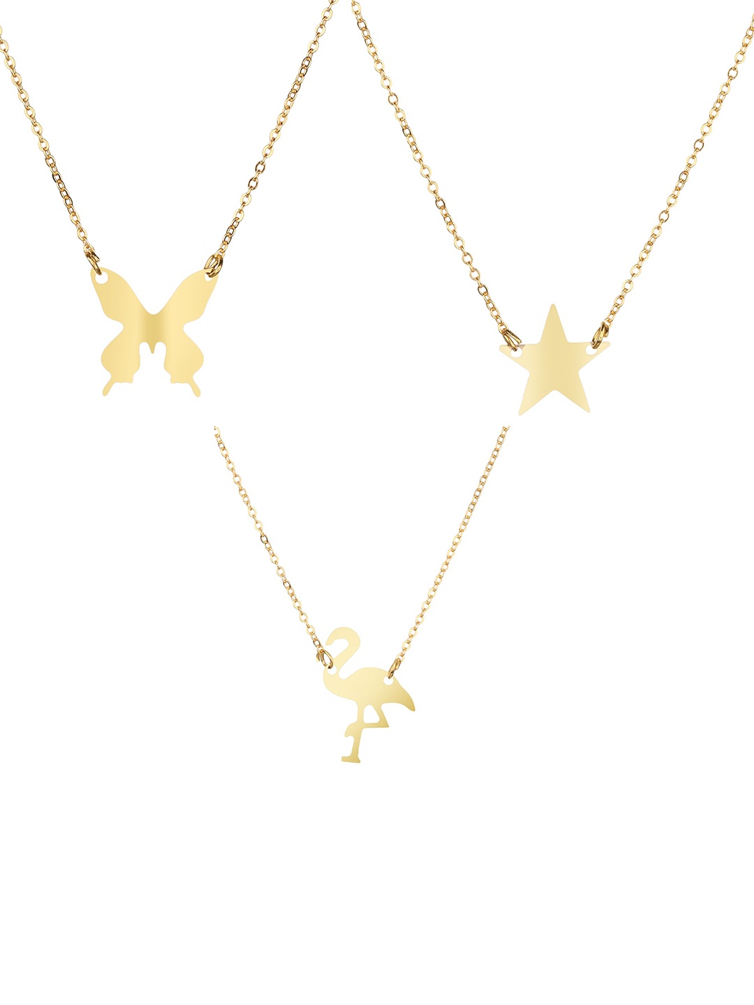 

Goldnera Set of 3 Gold-Toned Pendant Chain