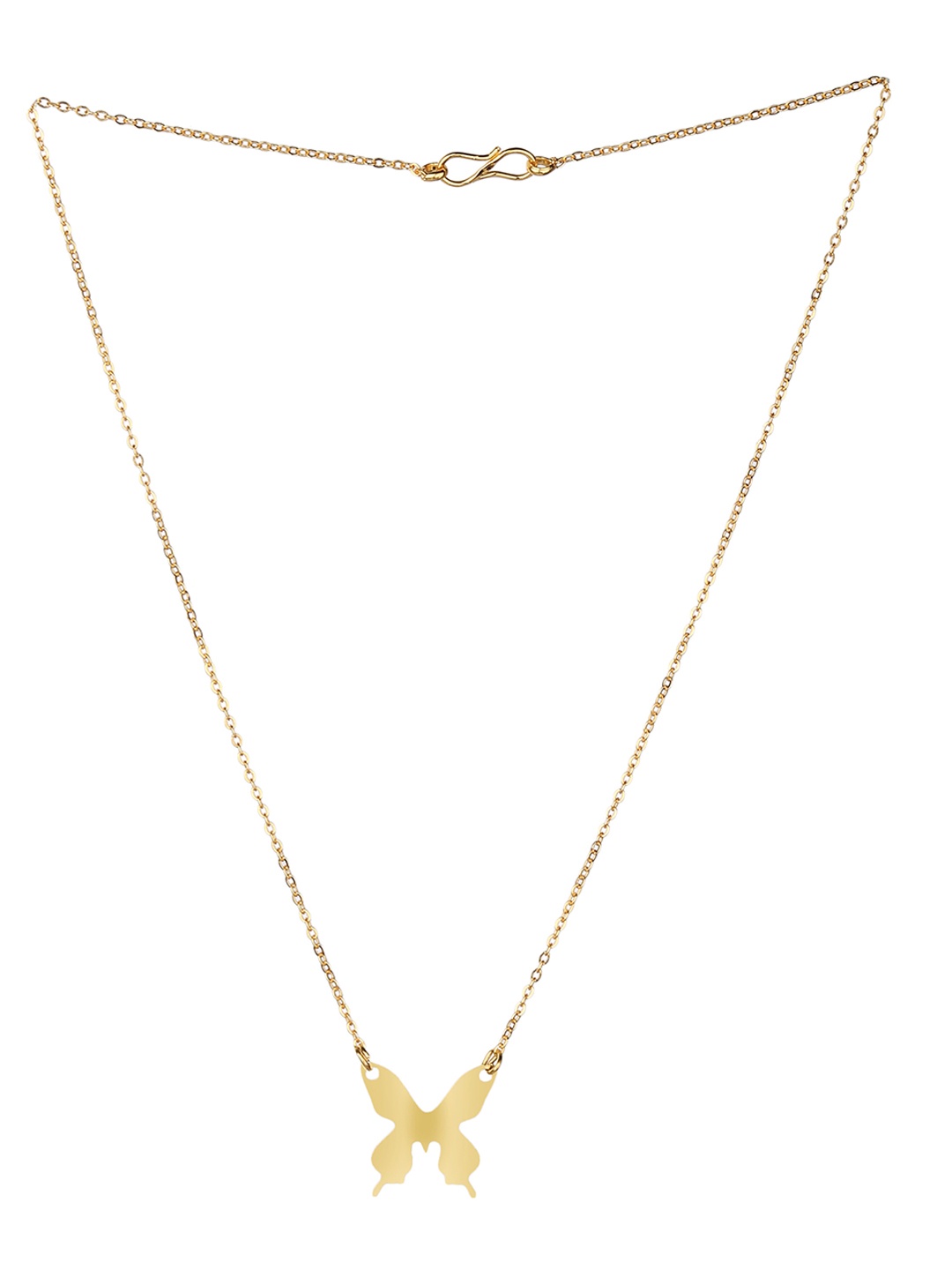 

Goldnera Gold Toned Set of 3 Brass-Plated Pendant Designs With Chains