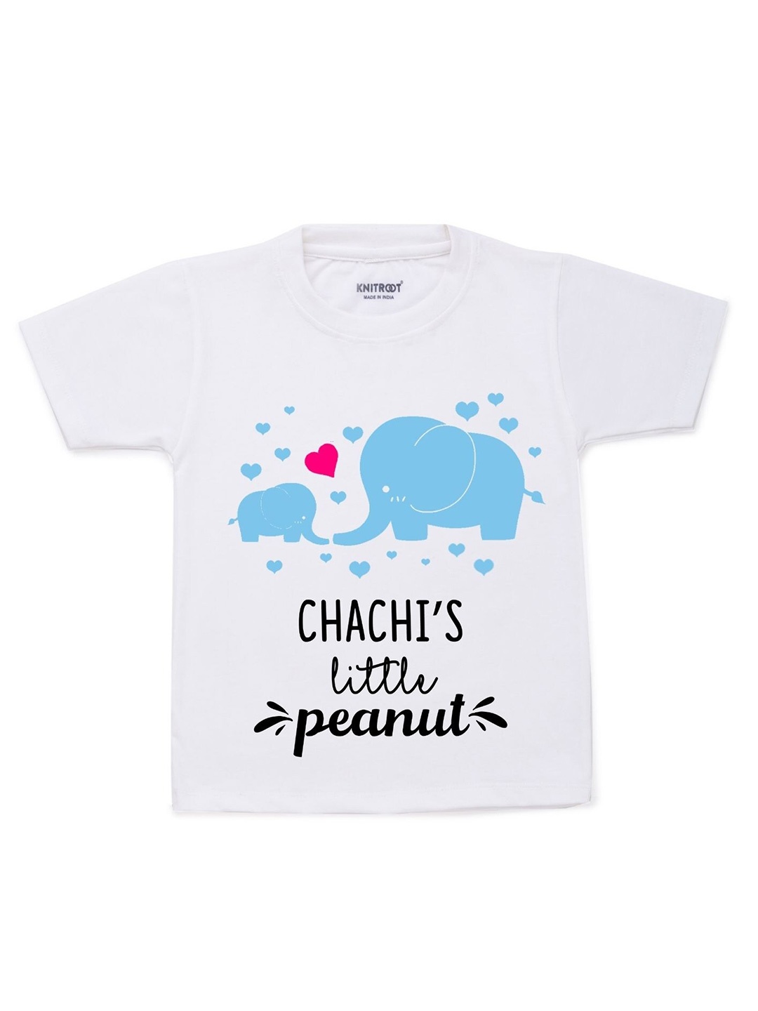 

KNITROOT Kids White & Blue Printed T-shirt