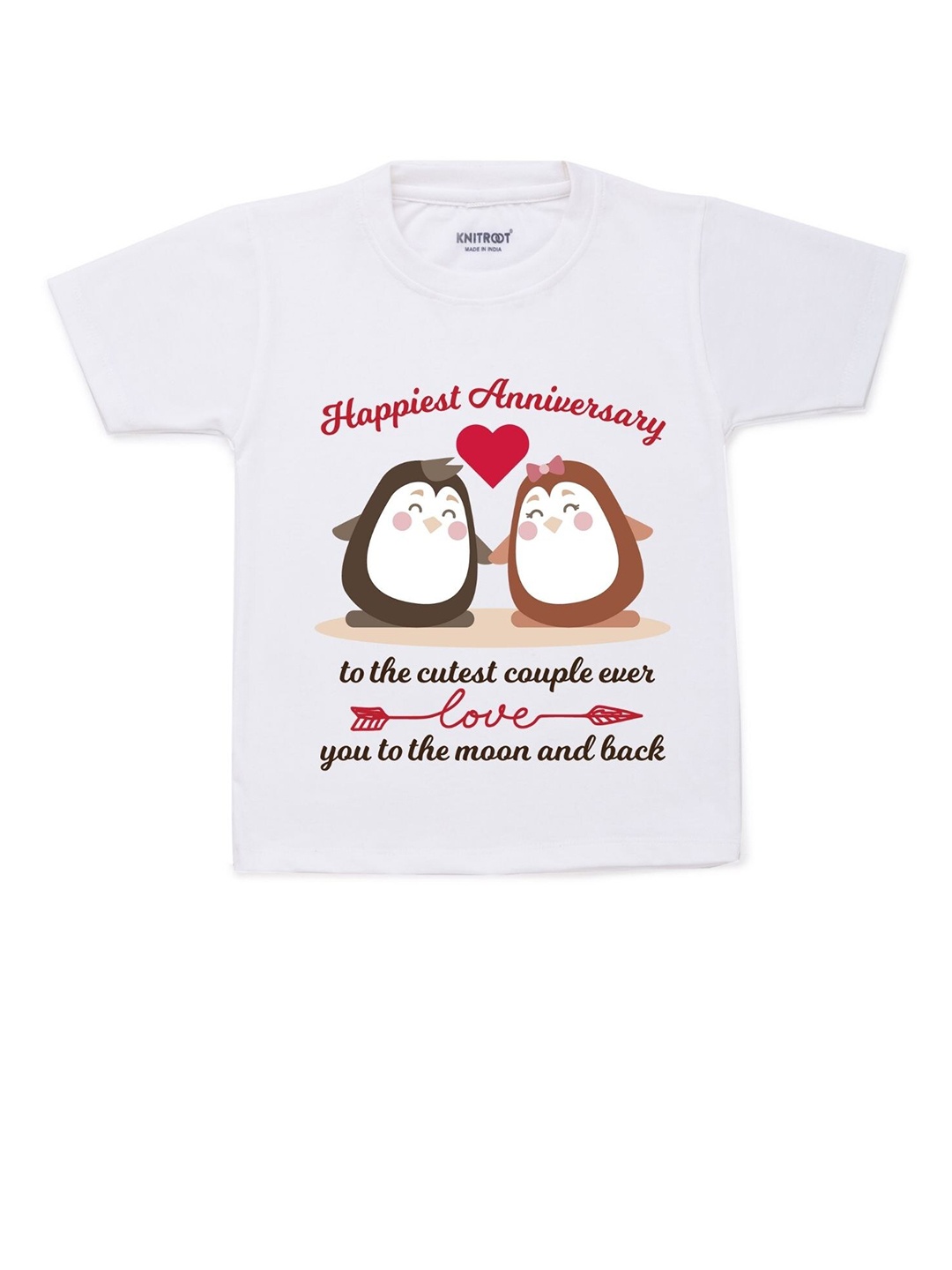 

KNITROOT Kids White Printed Cotton T-shirt