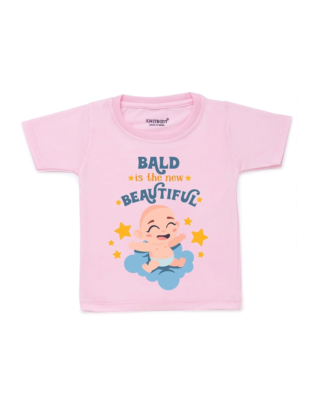 

KNITROOT Kids Pink Printed Cotton T-shirt
