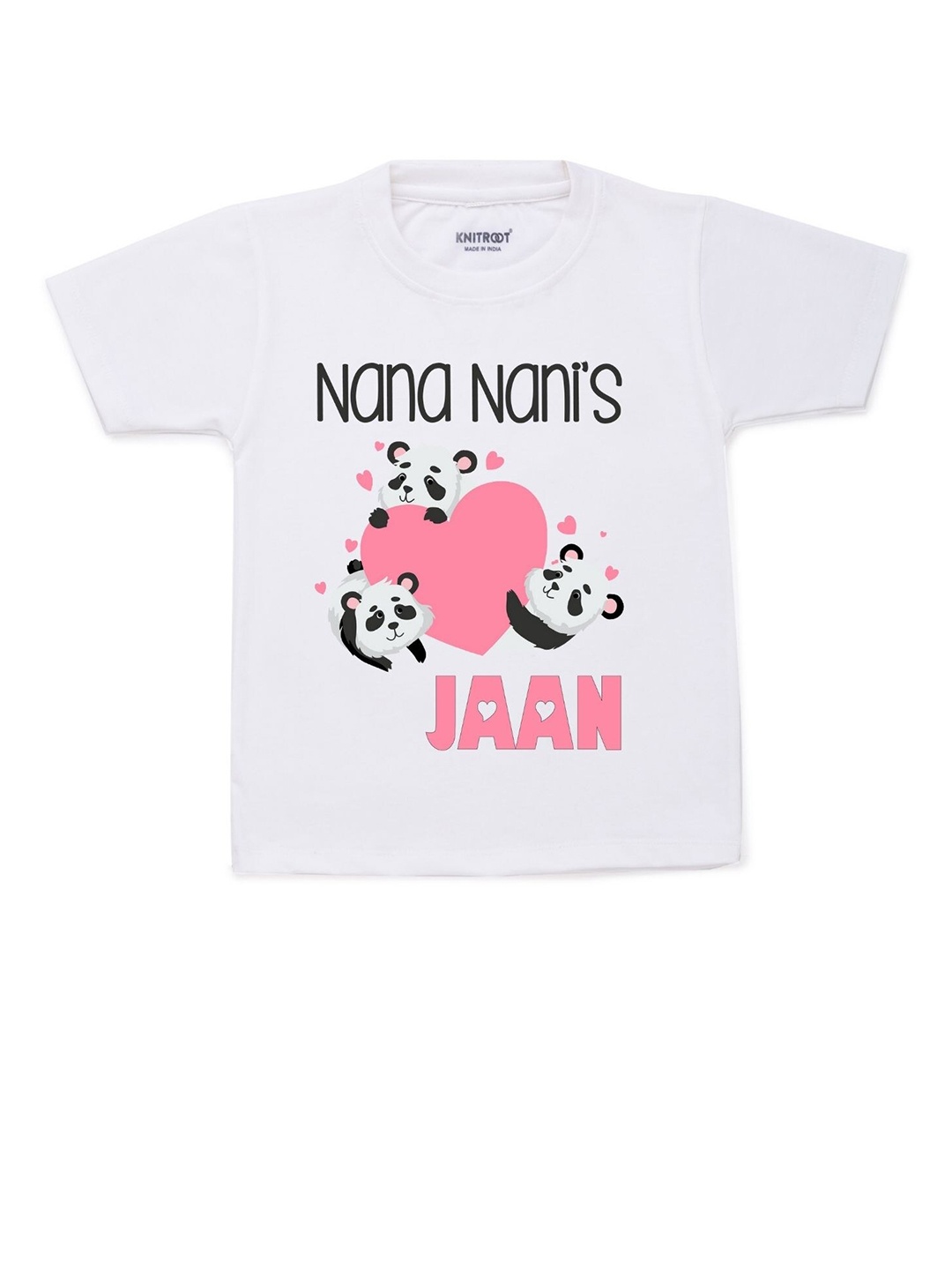 

KNITROOT Kids White & Pink Printed T-shirt
