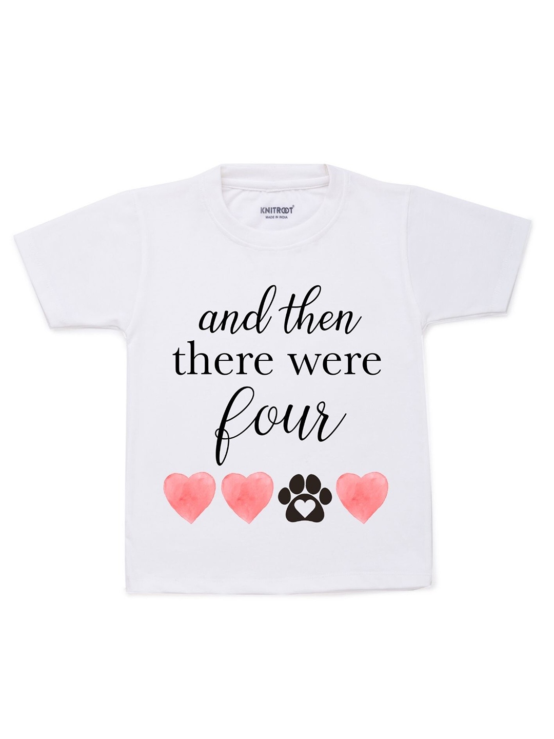 

KNITROOT Kids White Typography Printed Cotton T-shirt