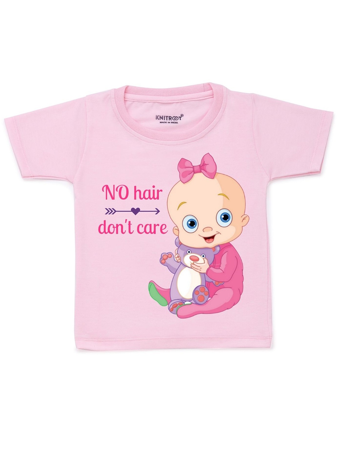 

KNITROOT Kids Pink Printed Cotton T-shirt