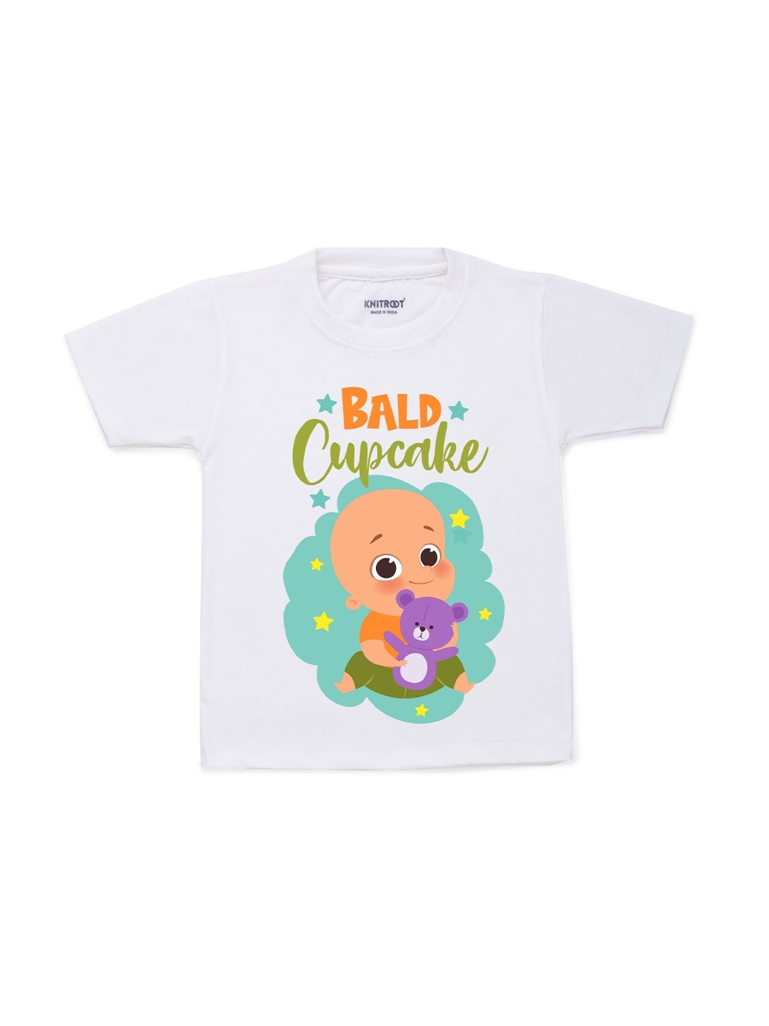 

KNITROOT Kids White Typography Cotton T-shirt