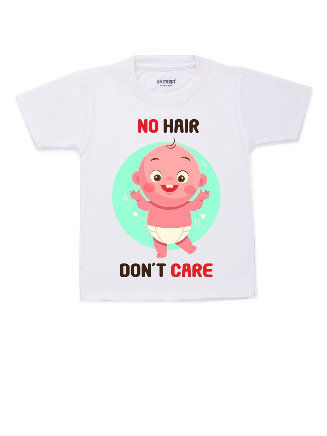 

KNITROOT Kids White Printed Cotton T-shirt