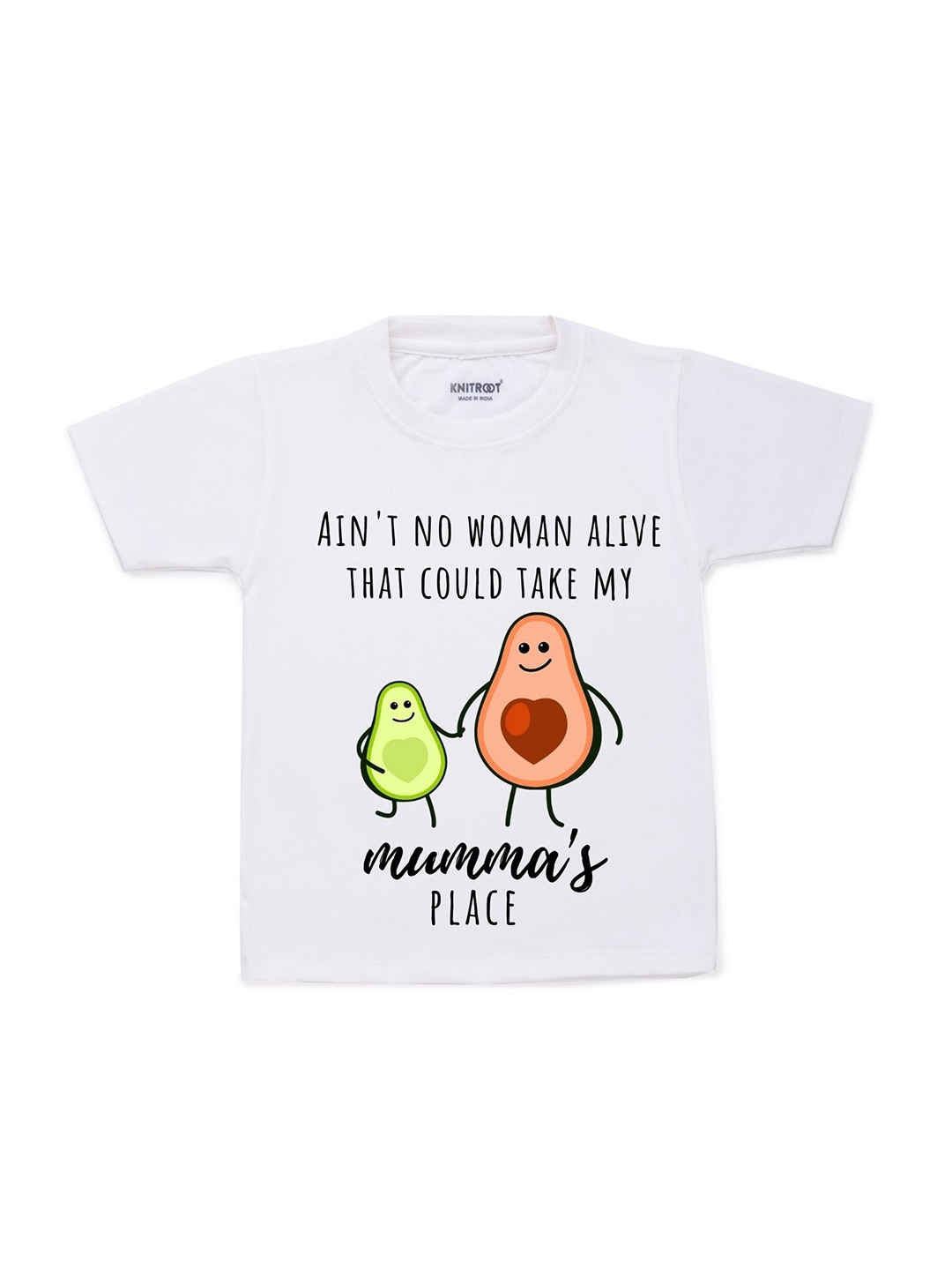 

KNITROOT Kids White Printed Cotton T-shirt