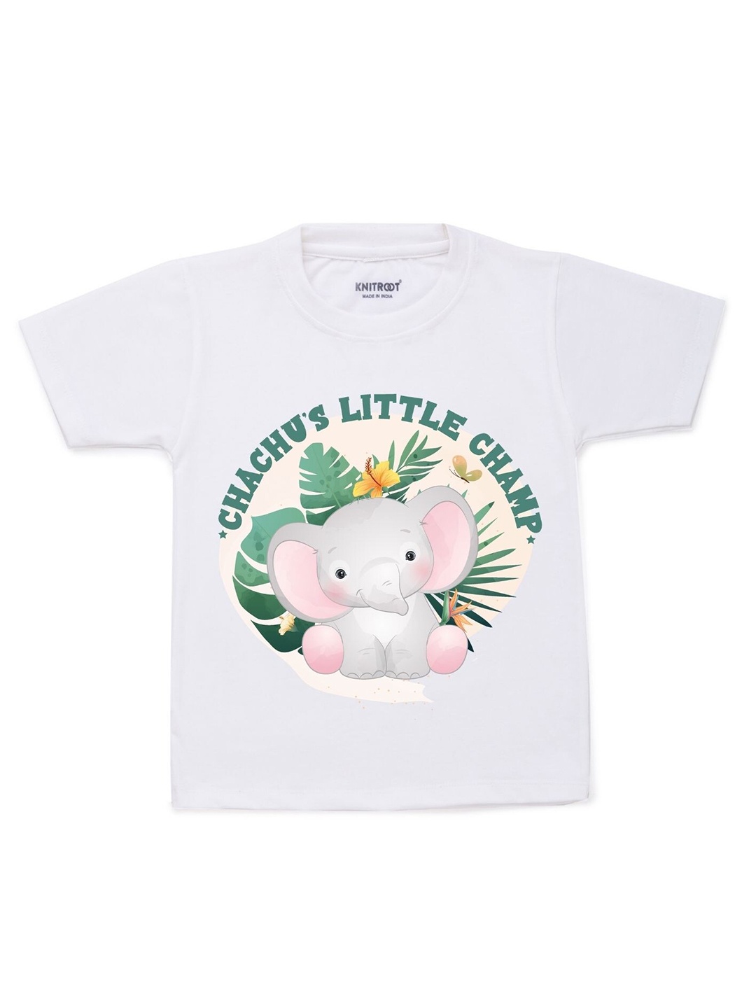 

KNITROOT Kids White Printed T-shirt