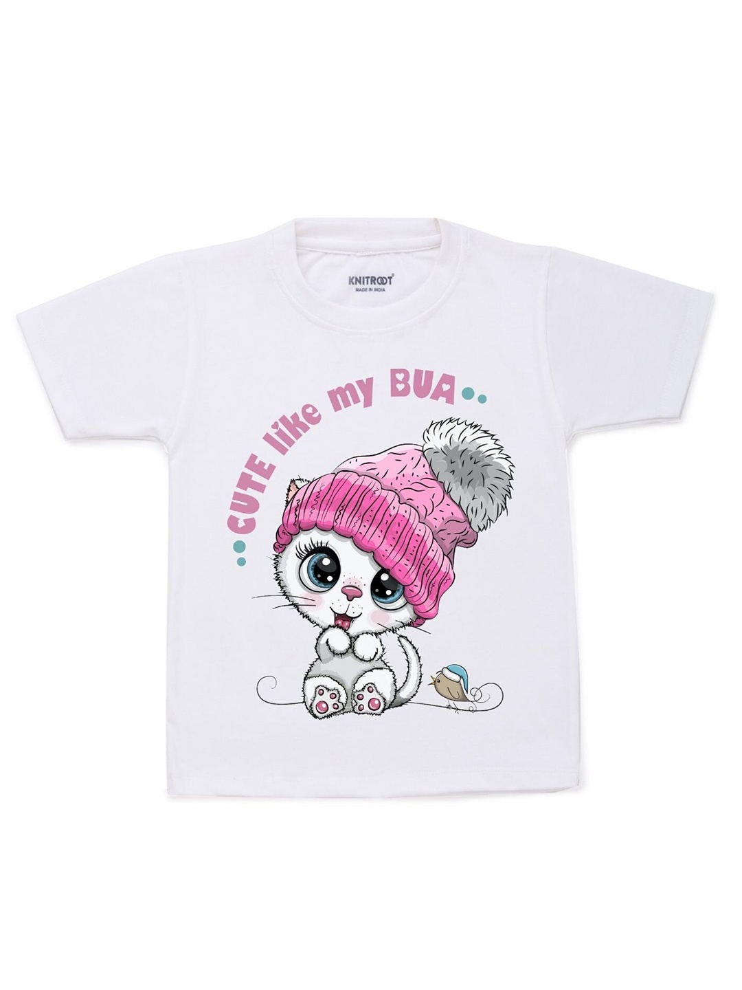 

KNITROOT Kids White Printed T-shirt