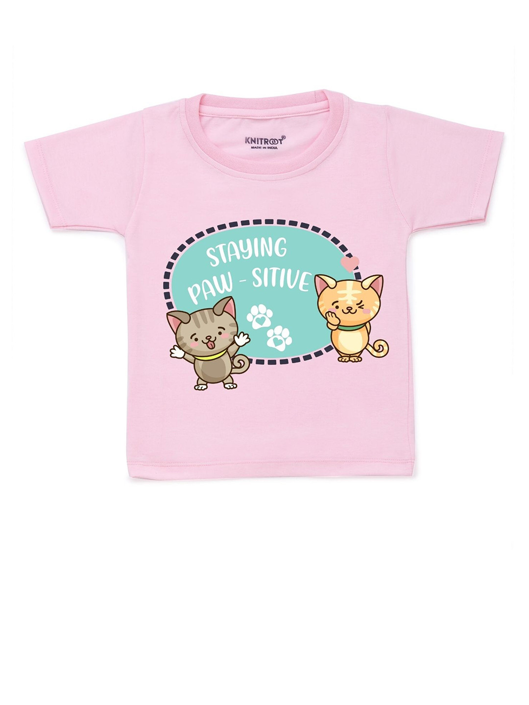 

KNITROOT Kids Pink Printed T-shirt