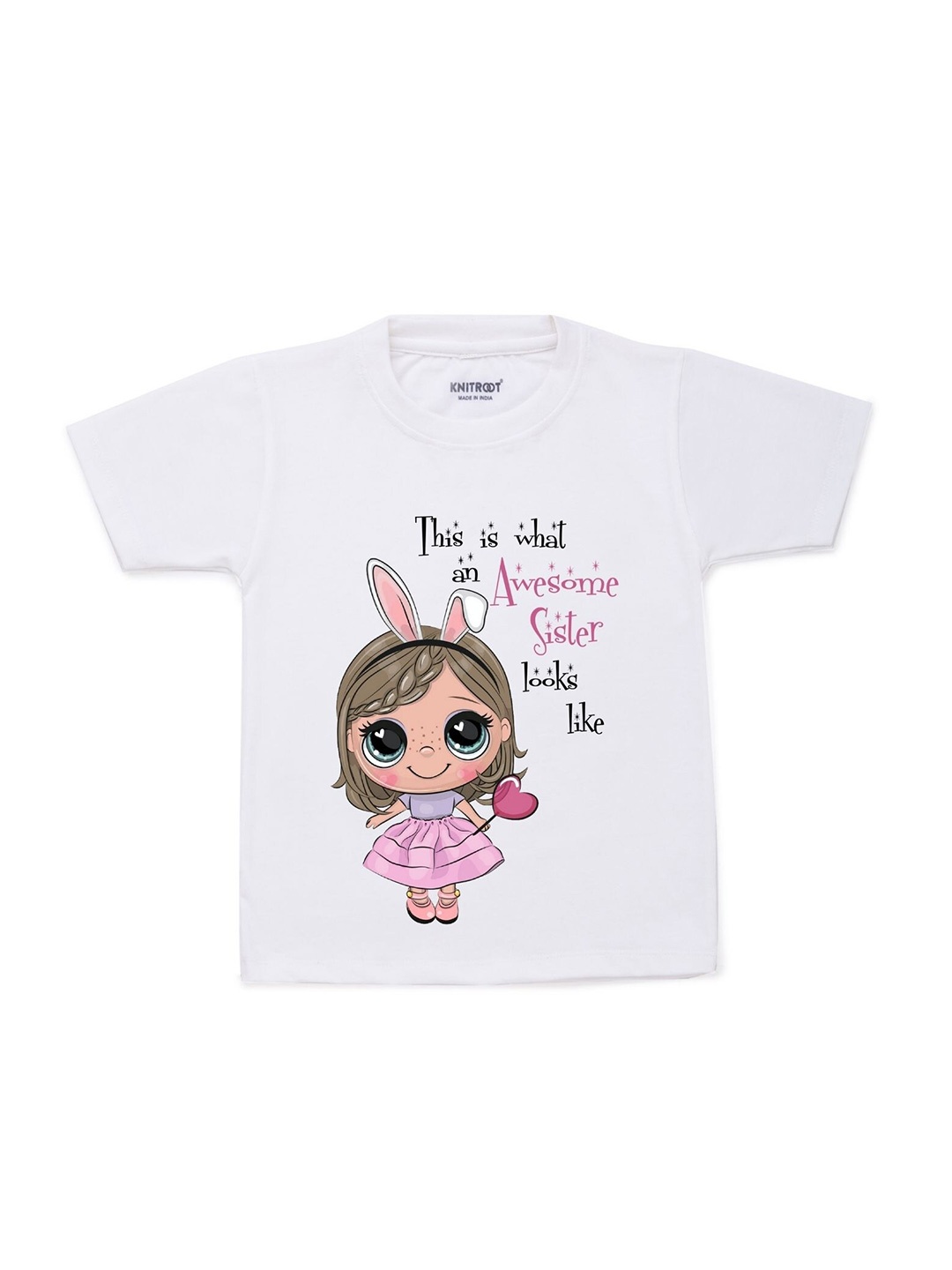 

KNITROOT Kids White Printed T-shirt