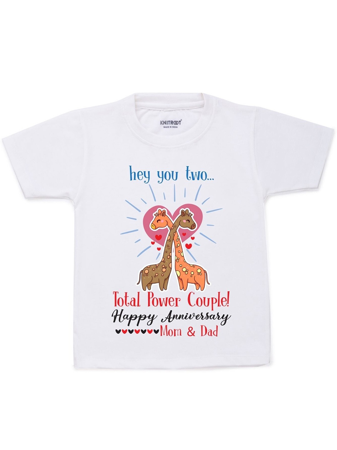 

KNITROOT Kids White Typography Printed T-shirt