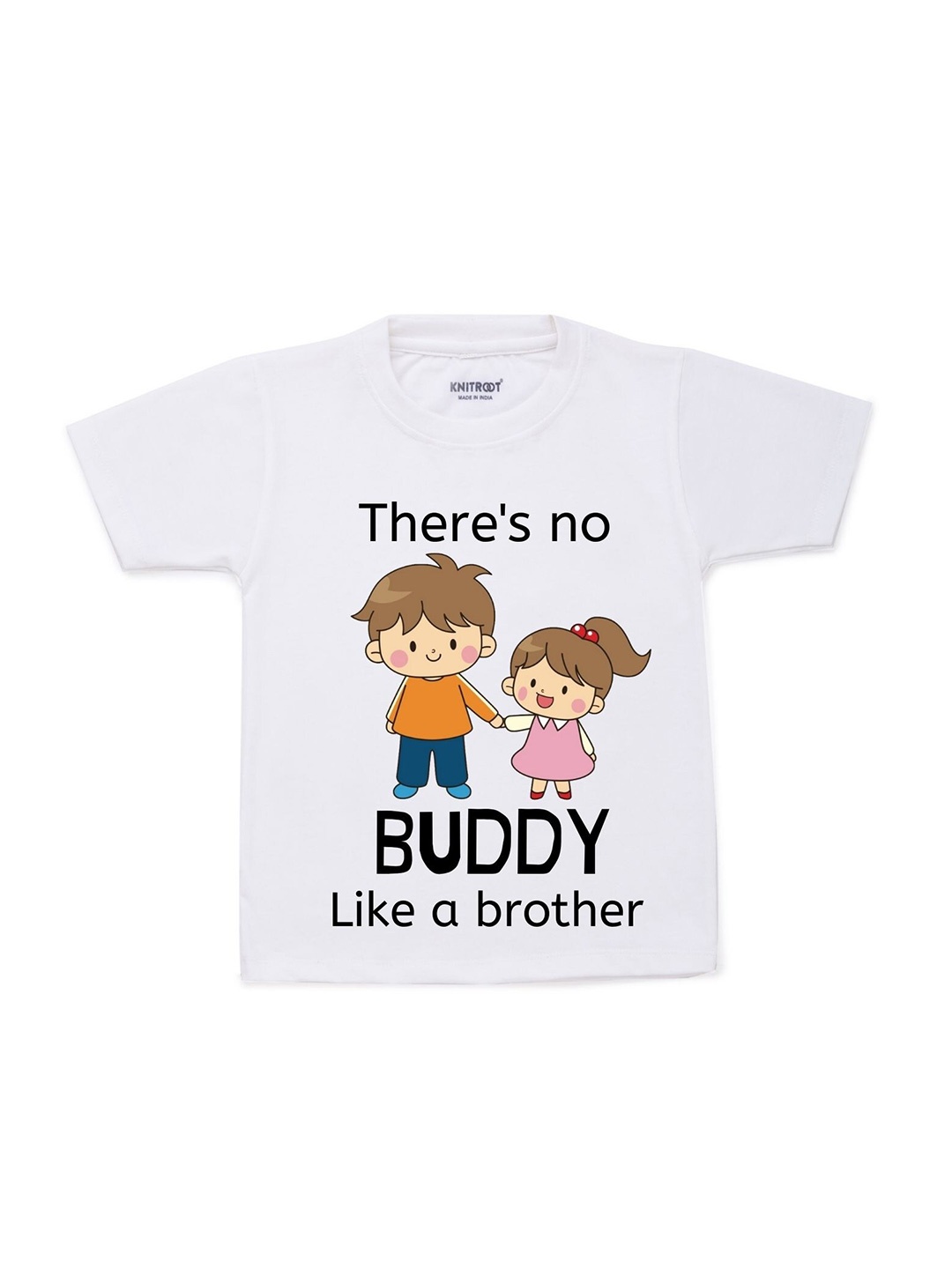 

KNITROOT Kids White Printed T-shirt