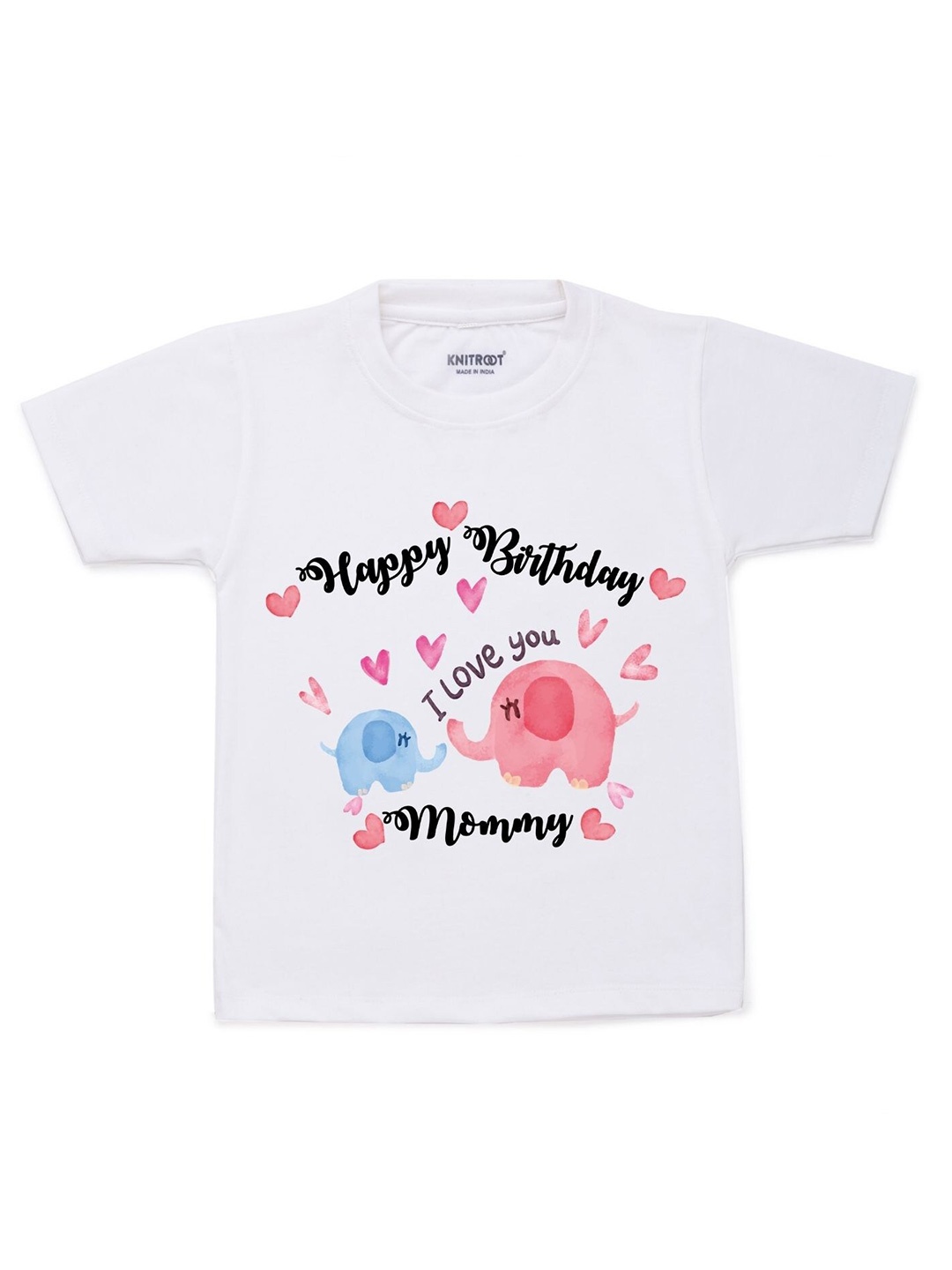 

KNITROOT Kids White Typography Printed T-shirt