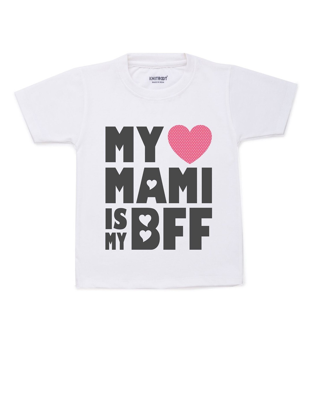 

KNITROOT Kids White Typography Printed T-shirt