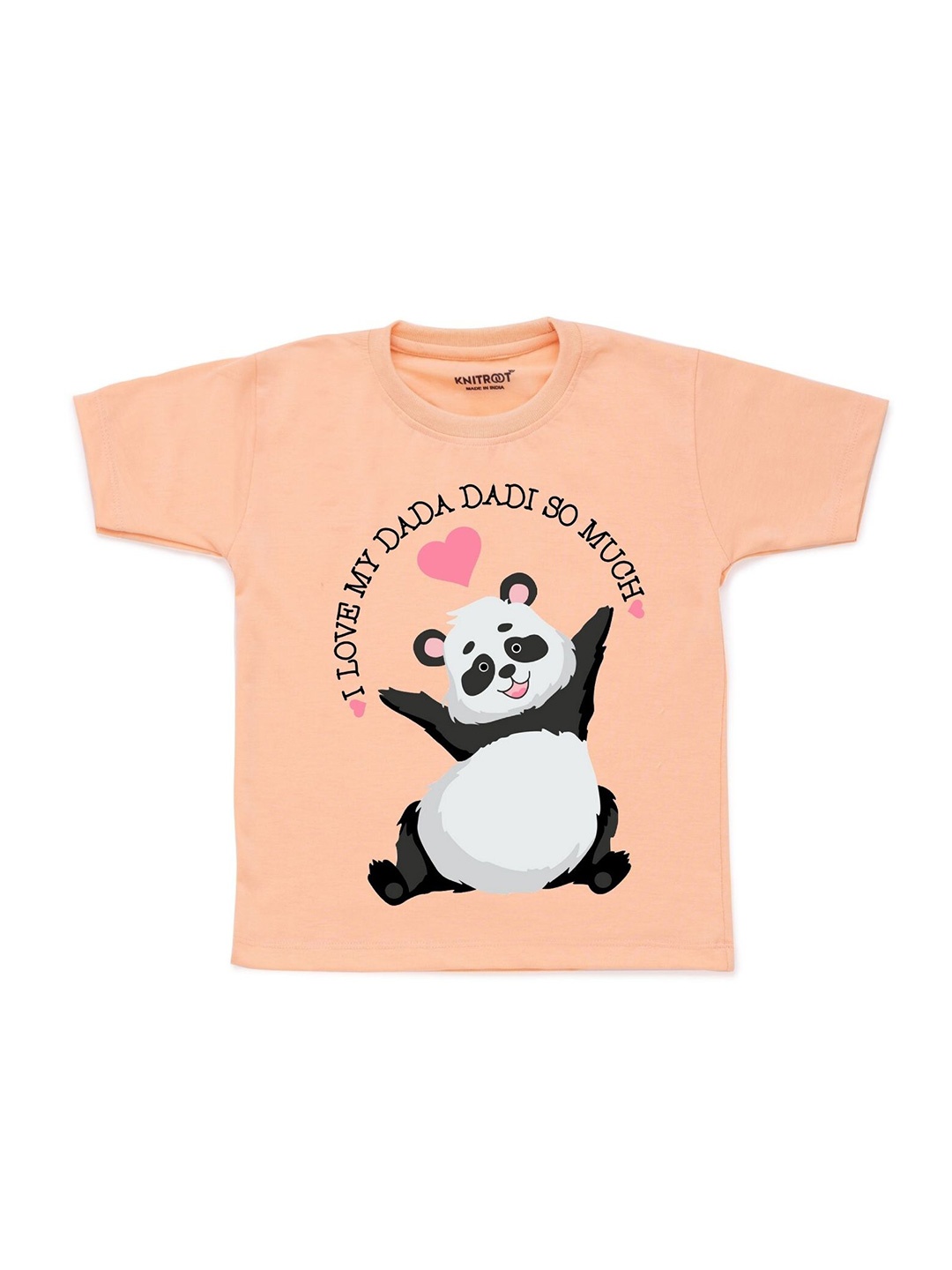 

KNITROOT Kids Peach-Coloured Printed T-shirt