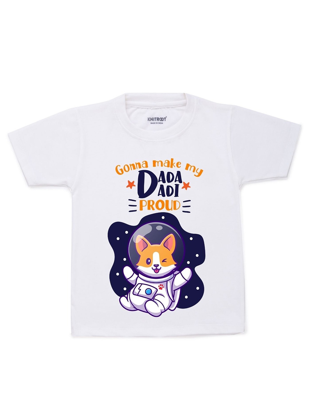 

KNITROOT Kids White Printed T-shirt