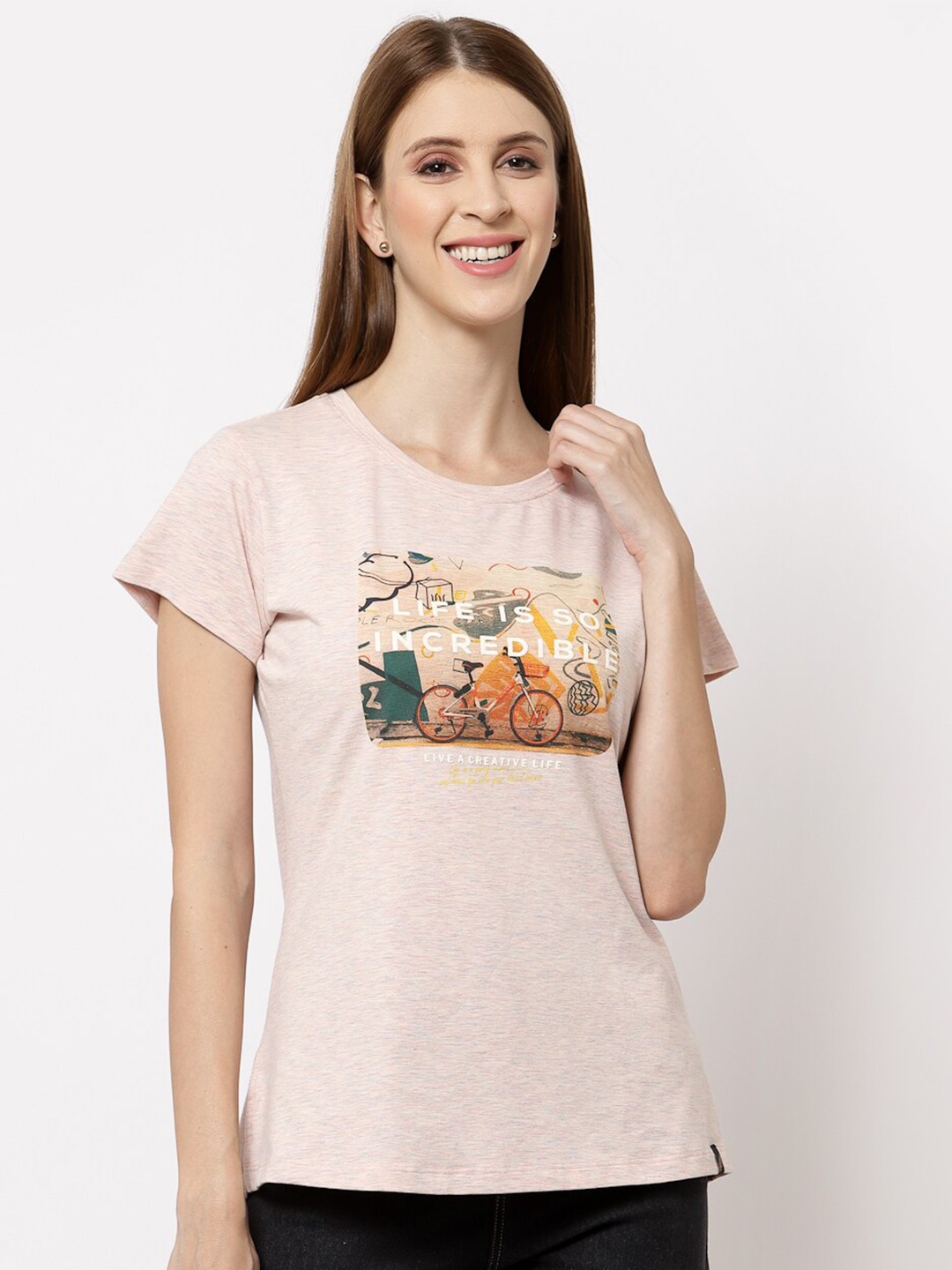 

Juelle Women Orange Printed Top