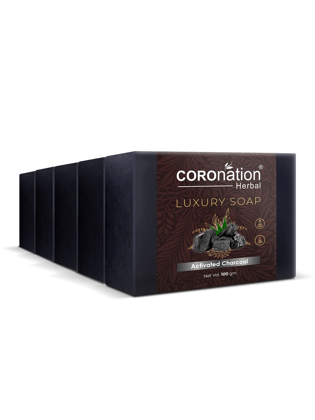 

COROnation Herbal Set of 5 Coffee & Chocolate Luxury Soaps - 100g each, Brown