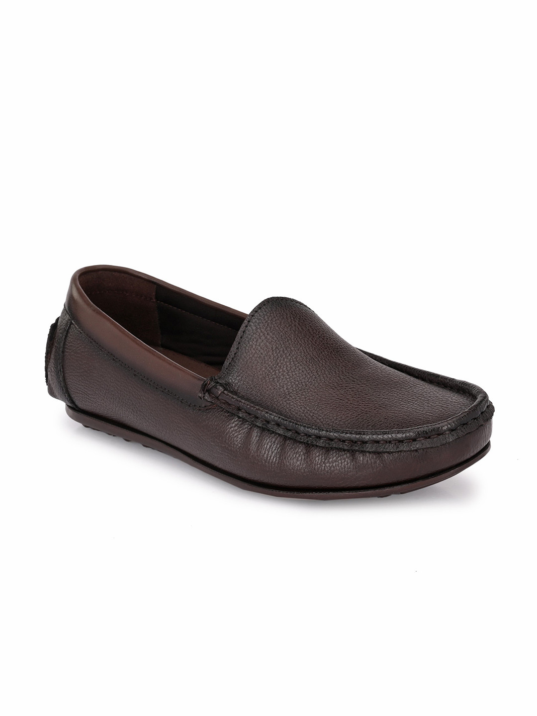 

Delize Men Brown Textured Loafers