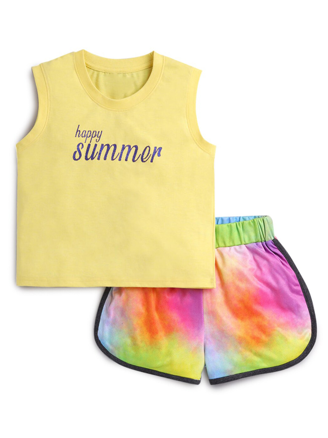 

Hopscotch Girls Yellow & Purple Top with Shorts