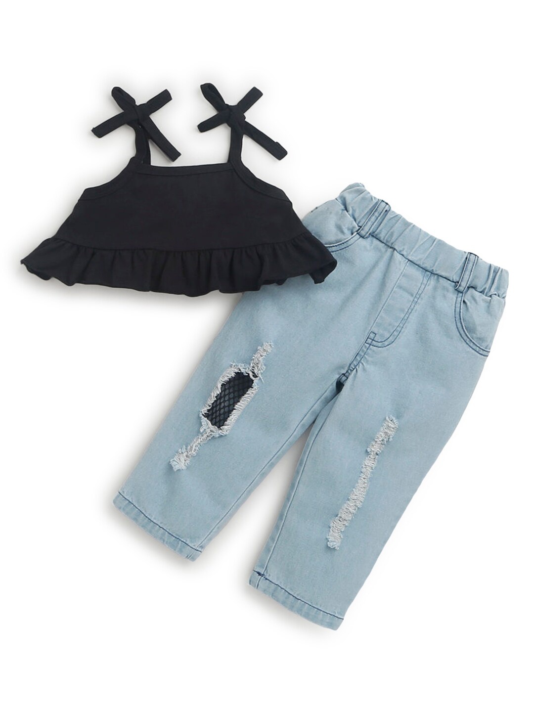 

Hopscotch Girls Black & Blue Top with Trousers
