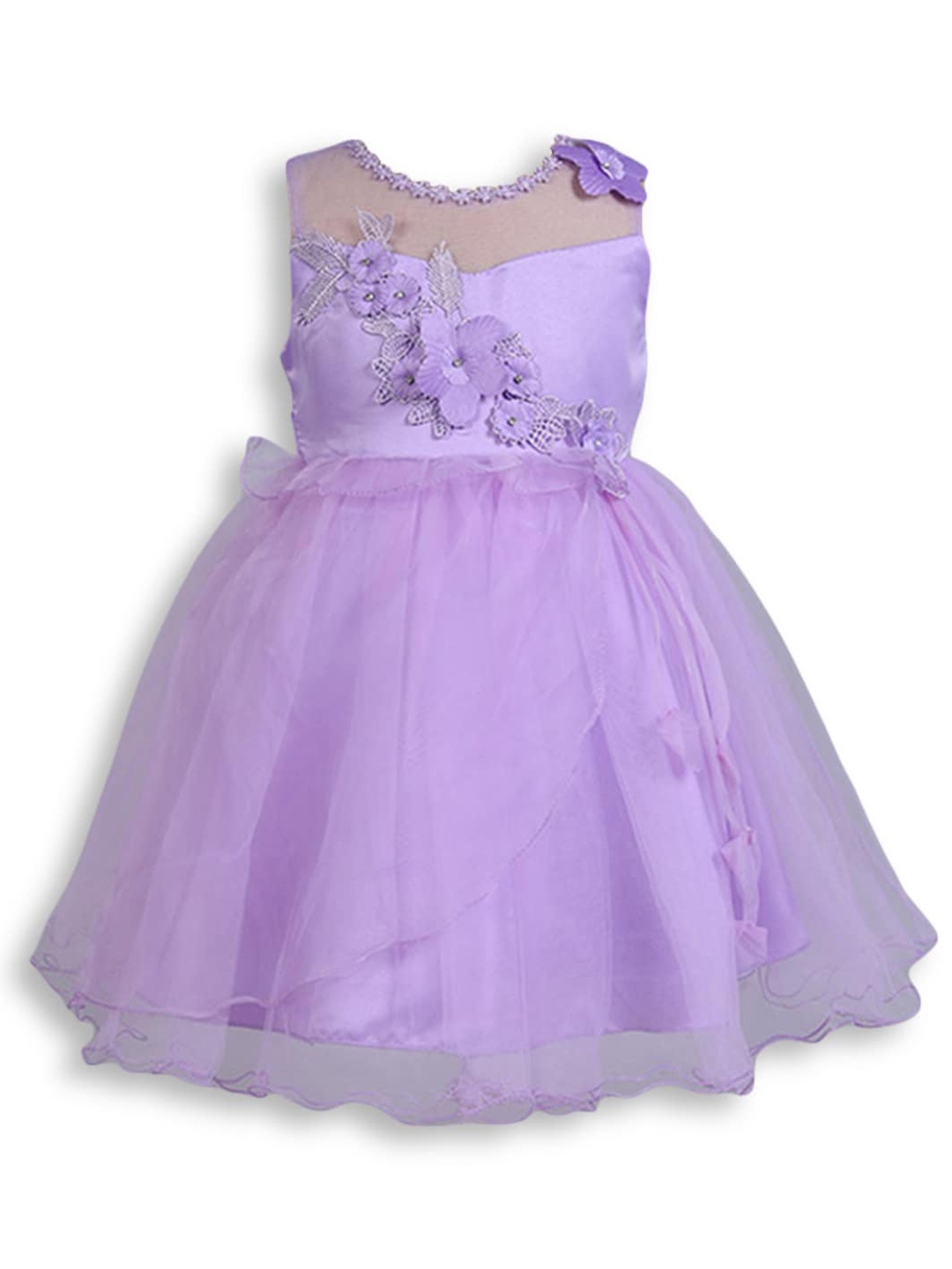 

Hopscotch Girls Purple Embellished Dress