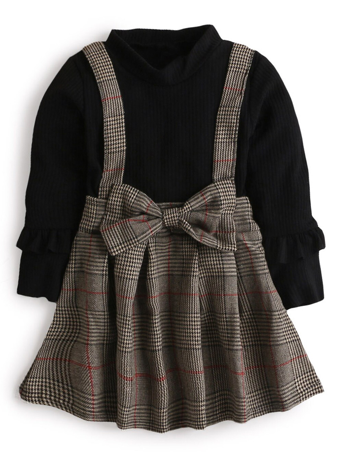 

Hopscotch Girls Black Checked Bow Fit & Flare Dress