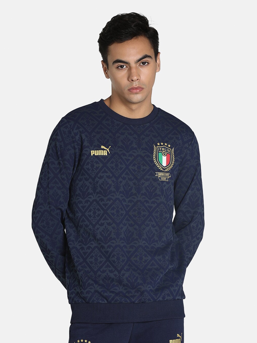 

Puma Men Blue Italia Graphic Winner Sweatshirt