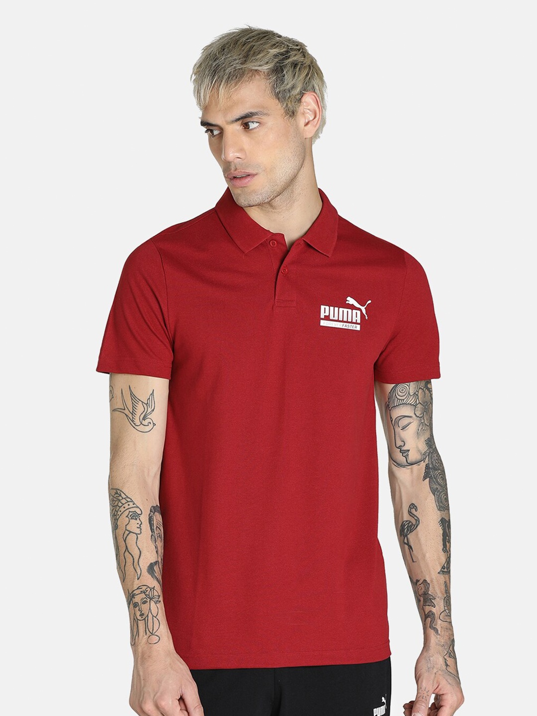 

Puma Polo Collar Slim Fit T-shirt, Red