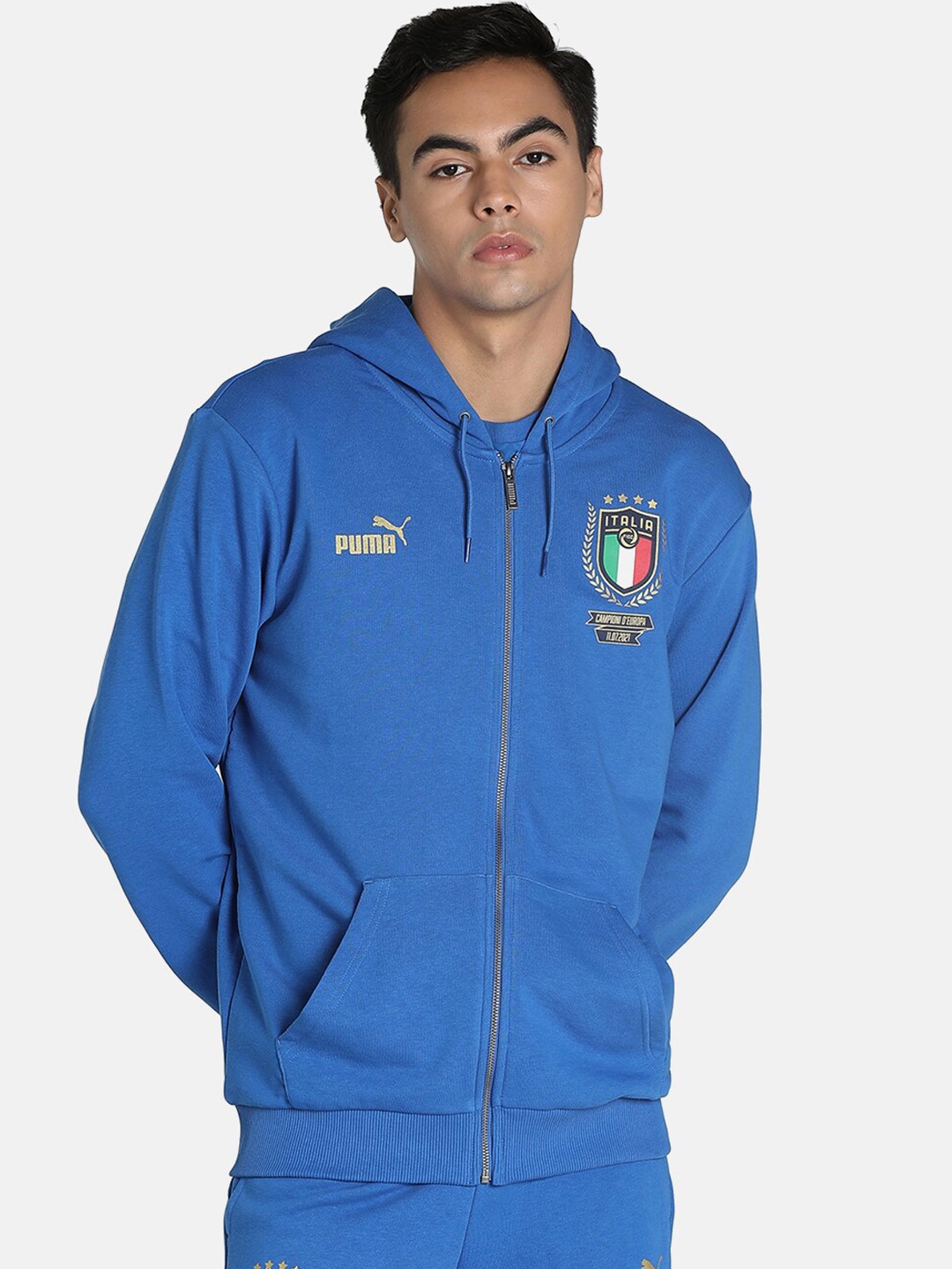 

Puma Men Outdoor Hooded Regular Fit Sporty Jacket, Blue