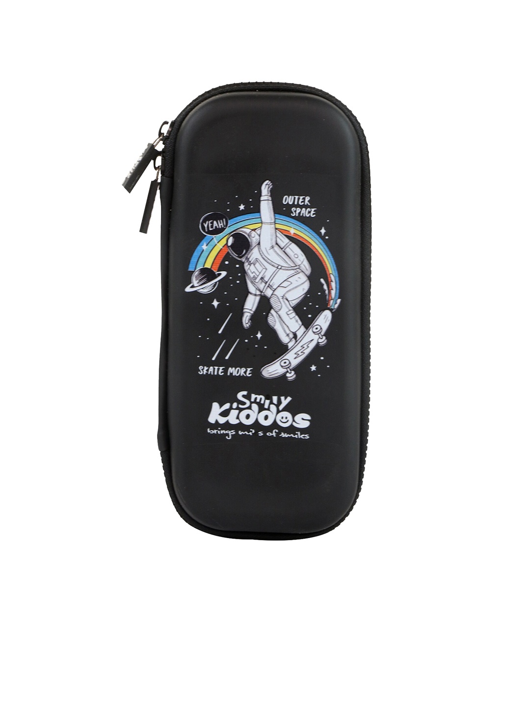 

Smily Kiddos Kids Black Astronaut Printed Zipper Pencil Case