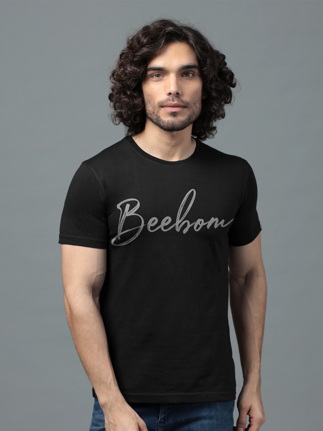 

The Souled Store Unisex Black Typography Printed T-shirt