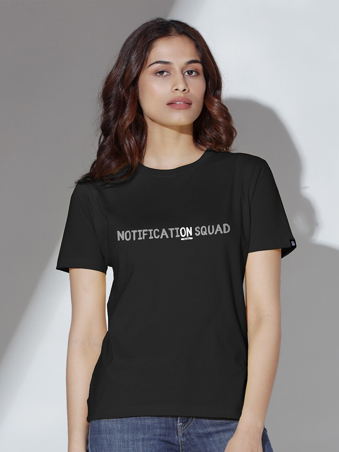 

The Souled Store Black & White Typography Printed T-shirt