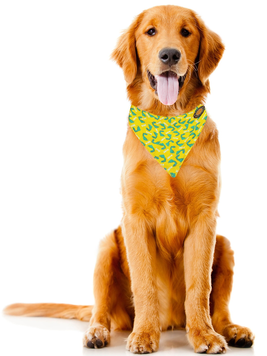 

Dchica Paws Yellow Detachable Dogs Bandana