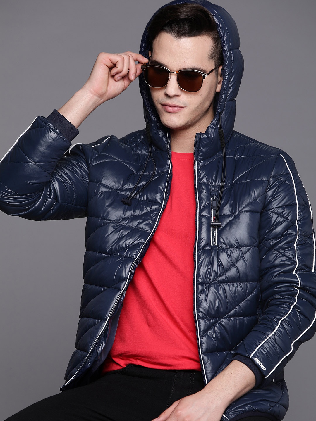 

Ducati Puffer Hooded Jacket, Navy blue