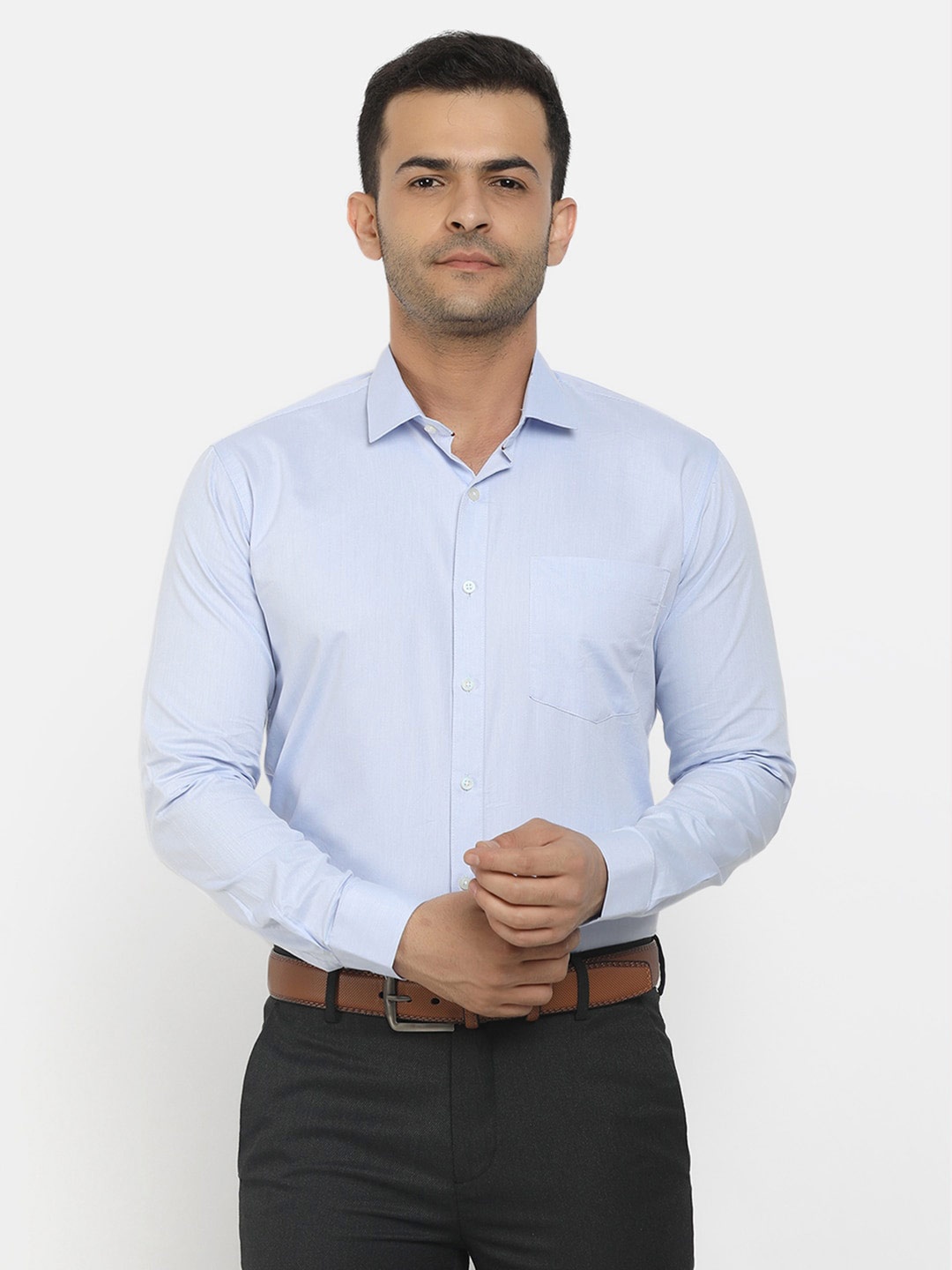 

J White by Vmart Men Blue Classic Casual Shirt