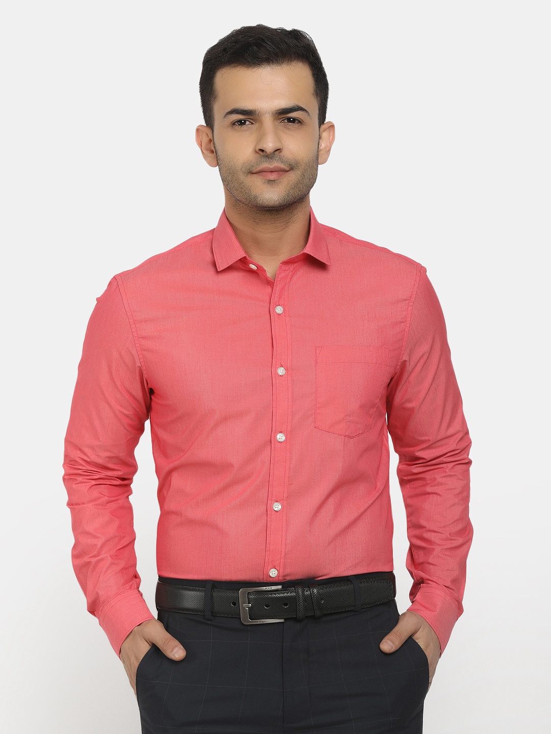 

Cherokee Men Red Classic Casual Shirt
