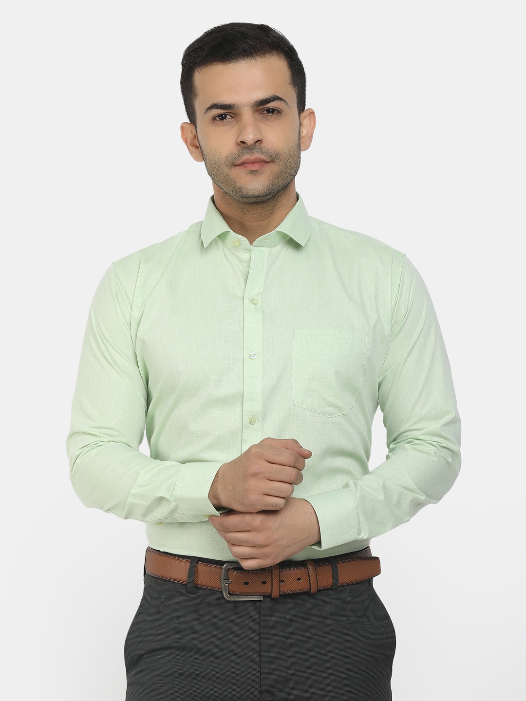 

V-Mart Men Green Classic Formal Shirt