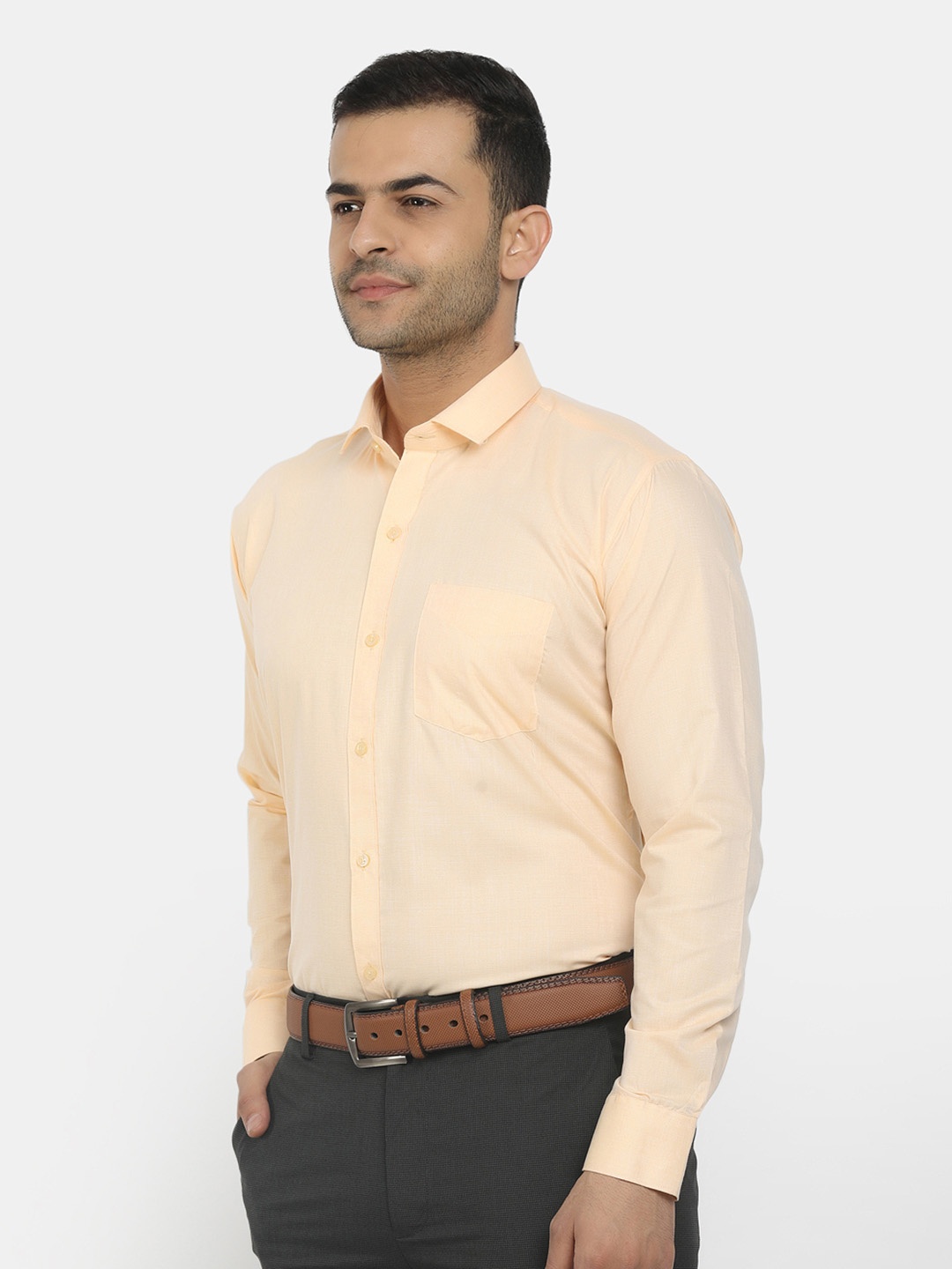

V-Mart Men Orange Formal Shirt