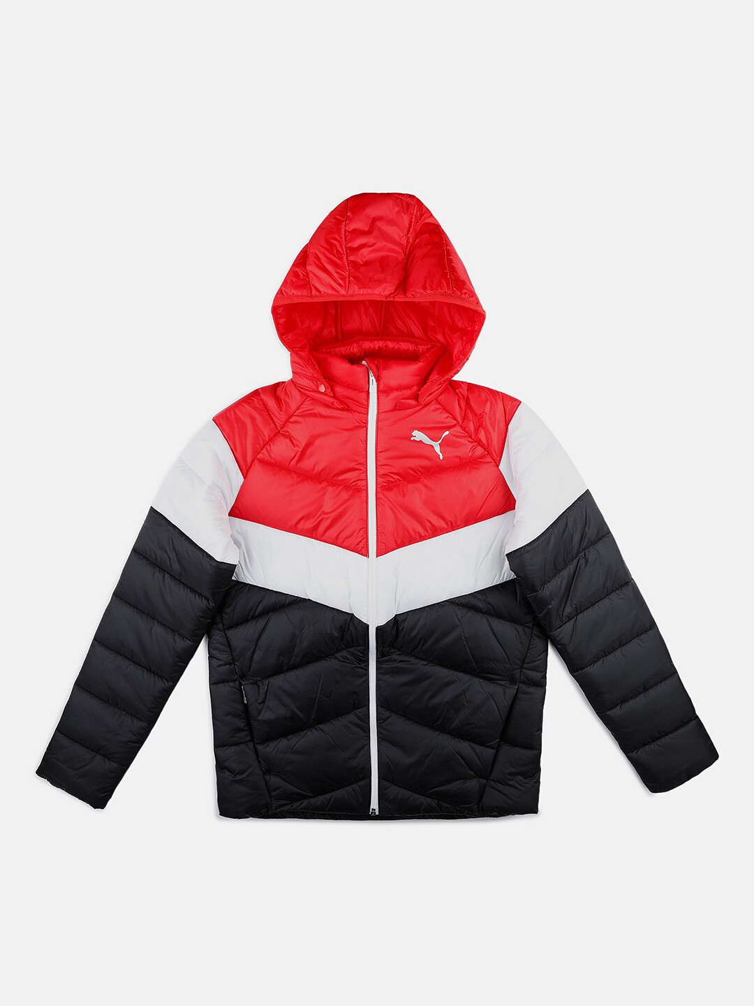

Puma Boys Regular Fit Colourblocked Sporty Jacket, Red